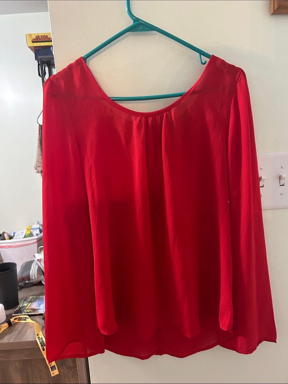 Long Sleeve Sheer Long sleeve Top with Back Chains - Picture 5 of 6